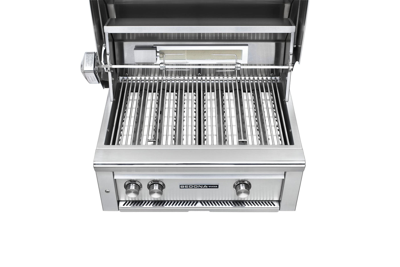 30" Sedona by Lynx Built In Grill with 2 Stainless Steel Burners and Rotisserie, NG