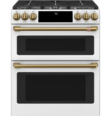 Café™ 30" Smart Slide-In, Front-Control, Gas Double-Oven Range with Convection