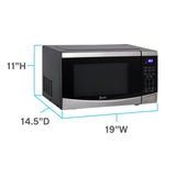 Avanti Countertop Microwave Oven, 0.9 cu. ft. - Stainless Steel / 0.9 cu. ft.