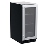 15-In Built-In Refrigerator with Door Style - Stainless Steel Frame Glass