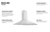 ZLINE Convertible Vent Wall Mount Range Hood in Stainless Steel (KL2)