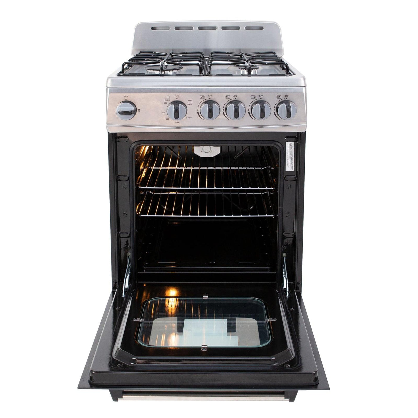 Avanti 20" Compact Gas Range Oven - Stainless Steel / 2.1 cu. ft.