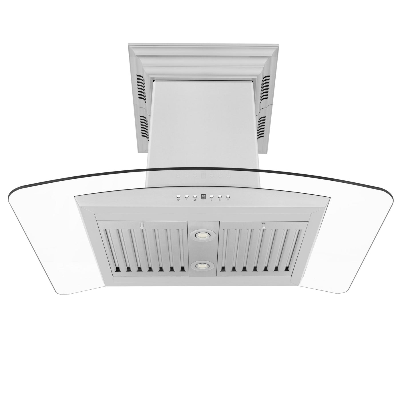 ZLINE Island Mount Range Hood in Stainless Steel with Built-in ZLINE CrownSound Bluetooth Speakers (GL5iCRN-BT)