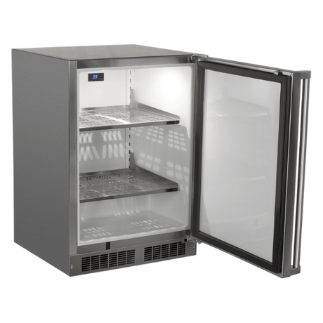 24-In Outdoor Built-In High-Capacity Refrigerator with Door Style - Stainless Steel