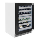 ZLINE 24 In. Touchstone Wine Cooler with Panel-Ready Glass Door and Polished Gold Handle (RWDPOZ-24-G)