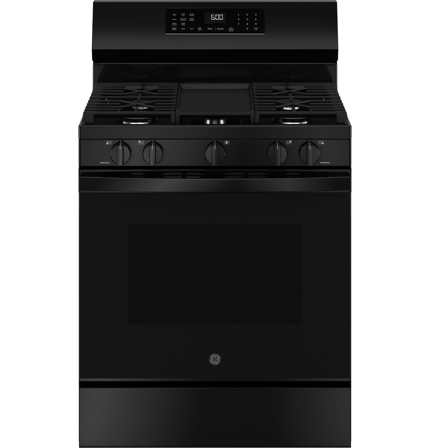 GE® 30" Free-Standing Gas Convection Range with No Preheat Air Fry and EasyWash™ Oven Tray