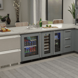 15-In Professional Built-In Beverage Center With Reversible Hinge with Door Style - Panel Ready Frame Glass, Lock - Yes