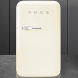 Approx 16" 50's Retro Style Mini Refrigerator, Cream, Right hand hinge