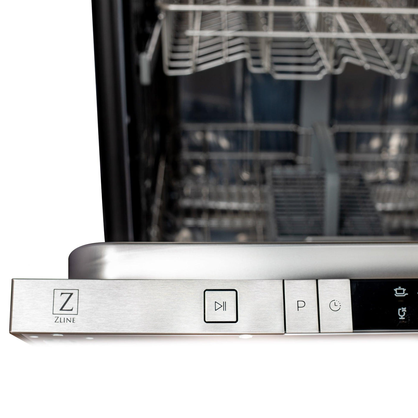ZLINE 24 in. Top Control Dishwasher with Stainless Steel Tub and Traditional Style Handle, 52dBa (DW-24) [Color: White Matte]