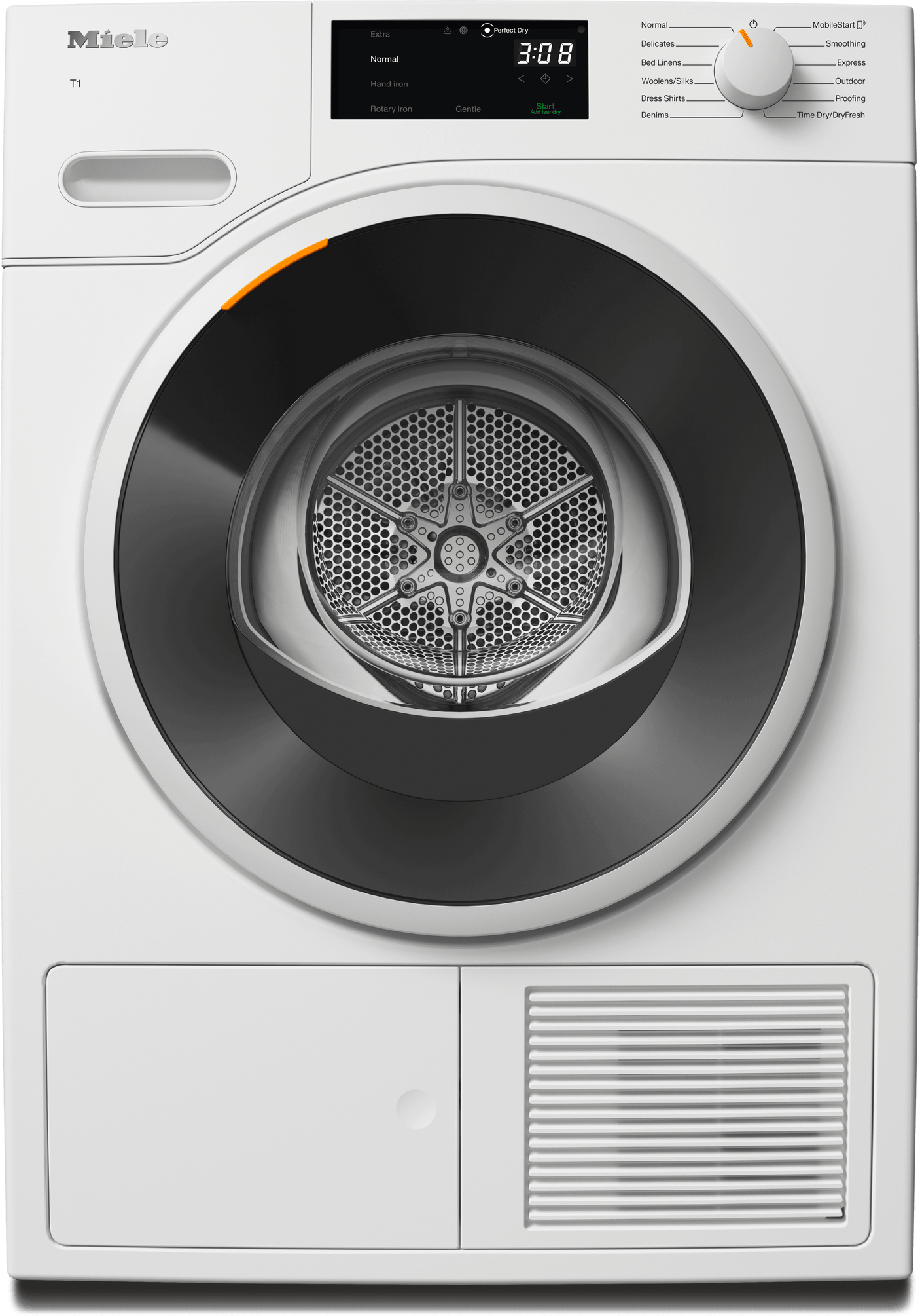 TWD 360 WP 8kg - T1 Heat-Pump Dryer: With Miele@home and FragranceDos for laundry that smells great.