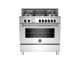 36 5-Burner, Gas Oven Stainless