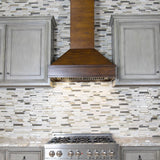 ZLINE Wooden Wall Mount Range Hood in Walnut and Hamilton - Includes Remote Motor (329WH-RS) [Size: 30 Inch]