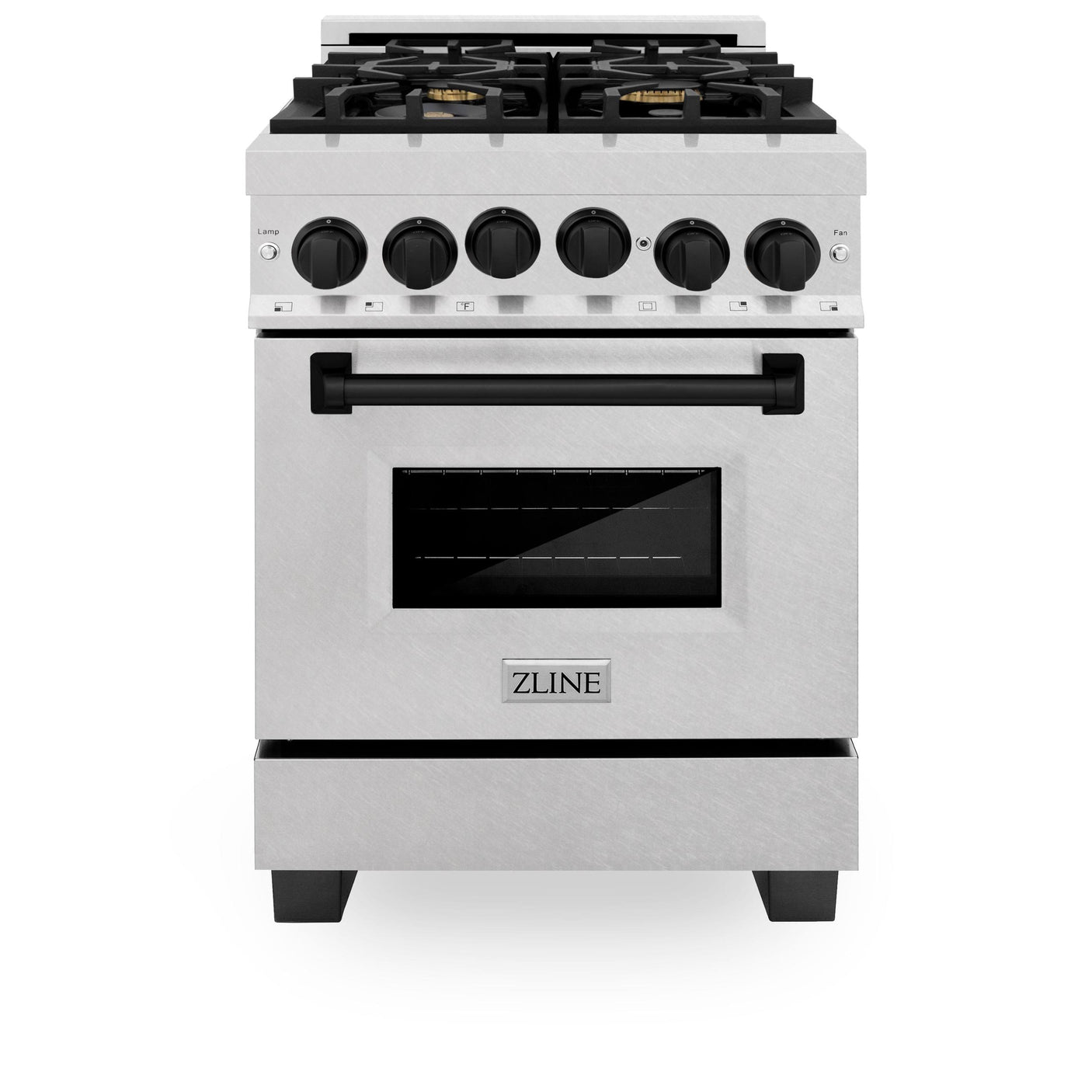 ZLINE Autograph Edition 24" 2.8 cu. ft. Range with Gas Stove and Gas Oven in DuraSnow Stainless Steel with Champagne Bronze Accents (RGSZ-SN-24) [Color: Champagne Bronze]