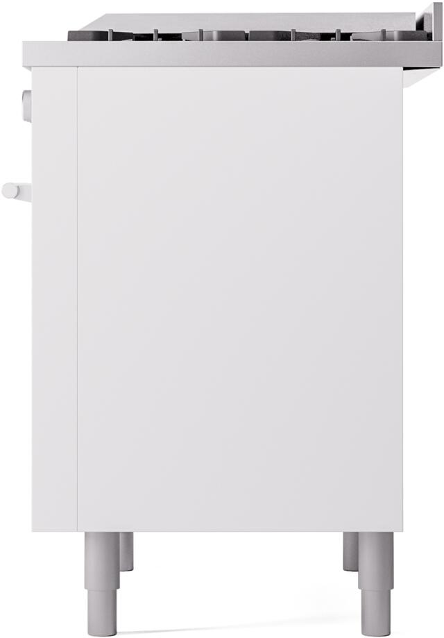 Professional Plus II 36 Inch Dual Fuel Liquid Propane Freestanding Range in White with Trim