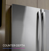 GE Profile™ ENERGY STAR® 23.3 Cu. Ft. Smart Counter-Depth Fingerprint Resistant 4-Door French-Door Refrigerator with Door In Door