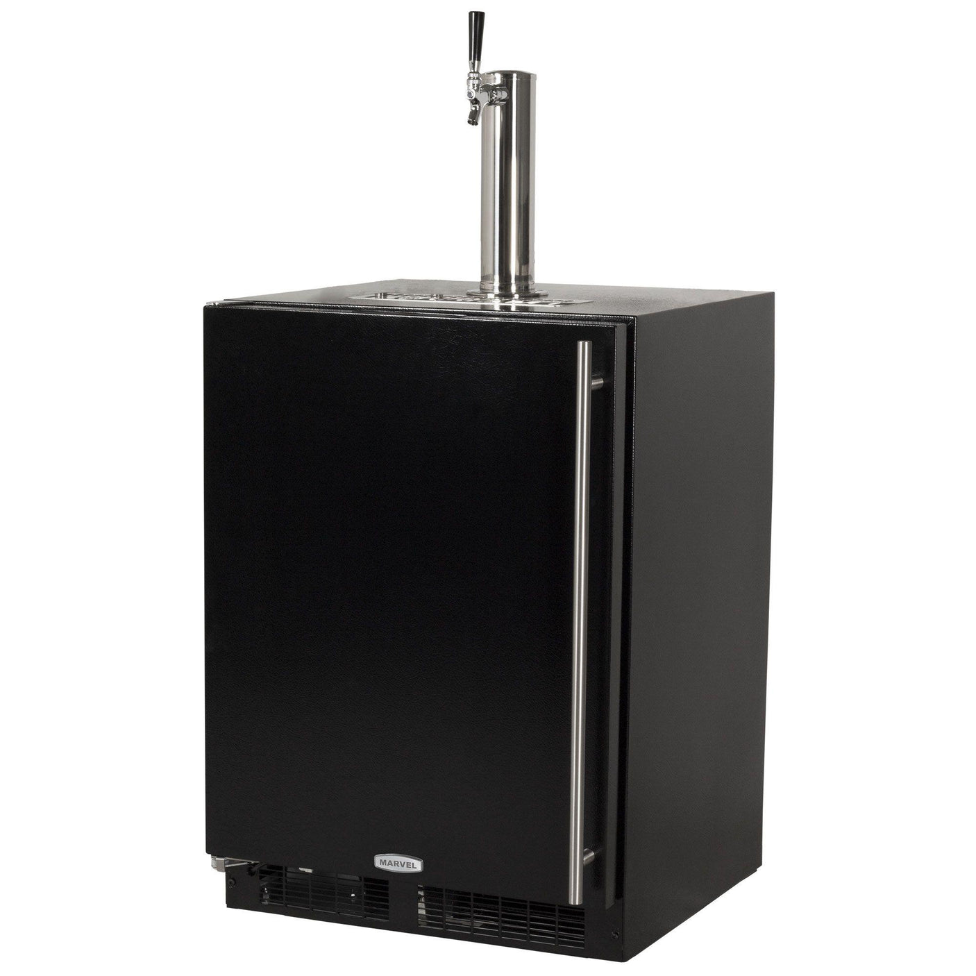 24-In Beverage Dispenser with Door Style - Black, Door Swing - Left