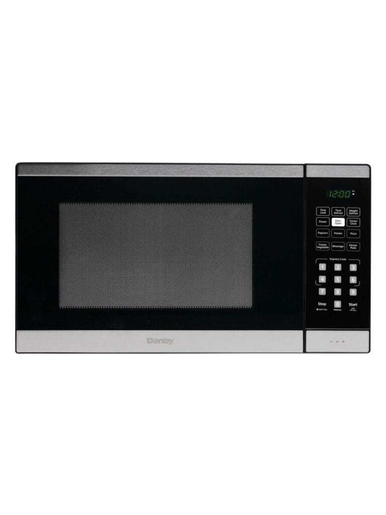 Danby 0.9 cu. ft. Countertop Microwave in Black and Stainless Steel