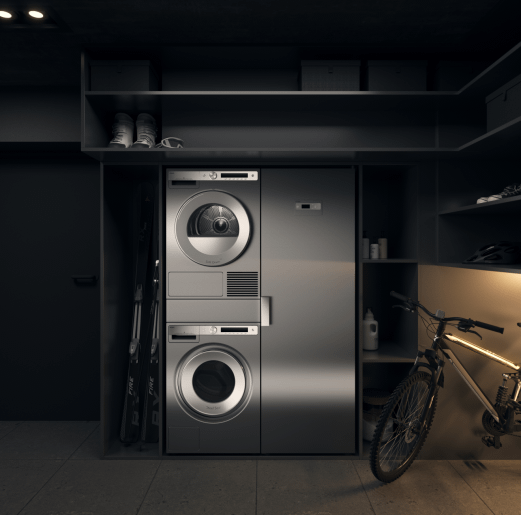 Pull-out shelf for laundry