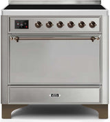 Majestic II 36 Inch Electric Freestanding Range in Stainless Steel with Bronze Trim