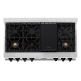 ZLINE 48 In. Autograph Edition Rangetop in Stainless Steel with Matte Black Accents (RTZ-48-MB)