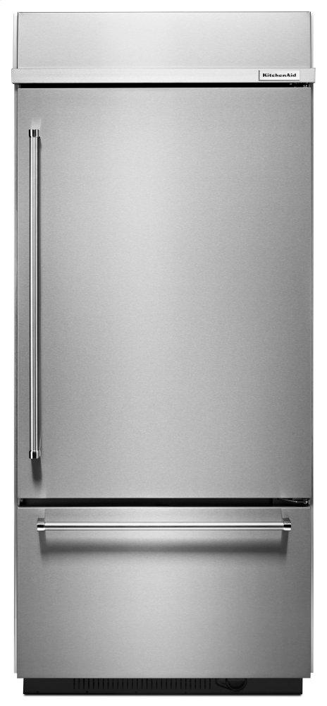 Built-In Stainless Bottom Mount Refrigerator 20.9 Cu. Ft. 36" Width - Stainless Steel