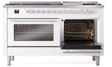 Professional Plus II 60 Inch Dual Fuel Liquid Propane Freestanding Range in White with Trim