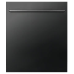 ZLINE 24 in. Top Control Dishwasher with Stainless Steel Tub and Modern Style Handle, 52dBa (DW-24) [Color: Black Stainless Steel]