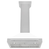 ZLINE 30 in. Convertible Fingerprint Resistant DuraSnow Stainless Steel Range Hood with Stainless Steel Handle (KB4SNX-30) [Color: White Matte Shell]