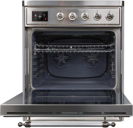 Majestic II 30 Inch Electric Freestanding Range in Stainless Steel with Chrome Trim