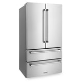 ZLINE 36" 22.5 cu. ft Freestanding French Door Refrigerator with Ice Maker in Fingerprint Resistant Stainless Steel (RFM-36) [Color: Stainless Steel]