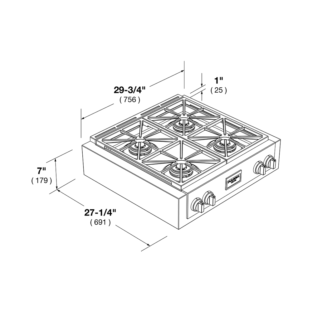 30" PRO GAS RANGE TOP