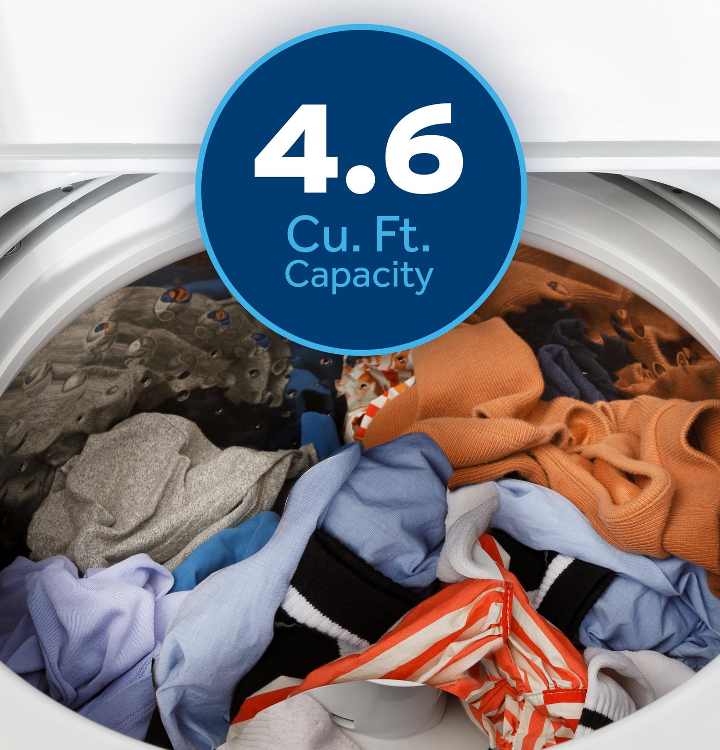 GE® 4.6 cu. ft. Capacity Washer with Stainless Steel&#x00A0;Basket,Cold&#x00A0;Plus and Wash Boost&#x200B;