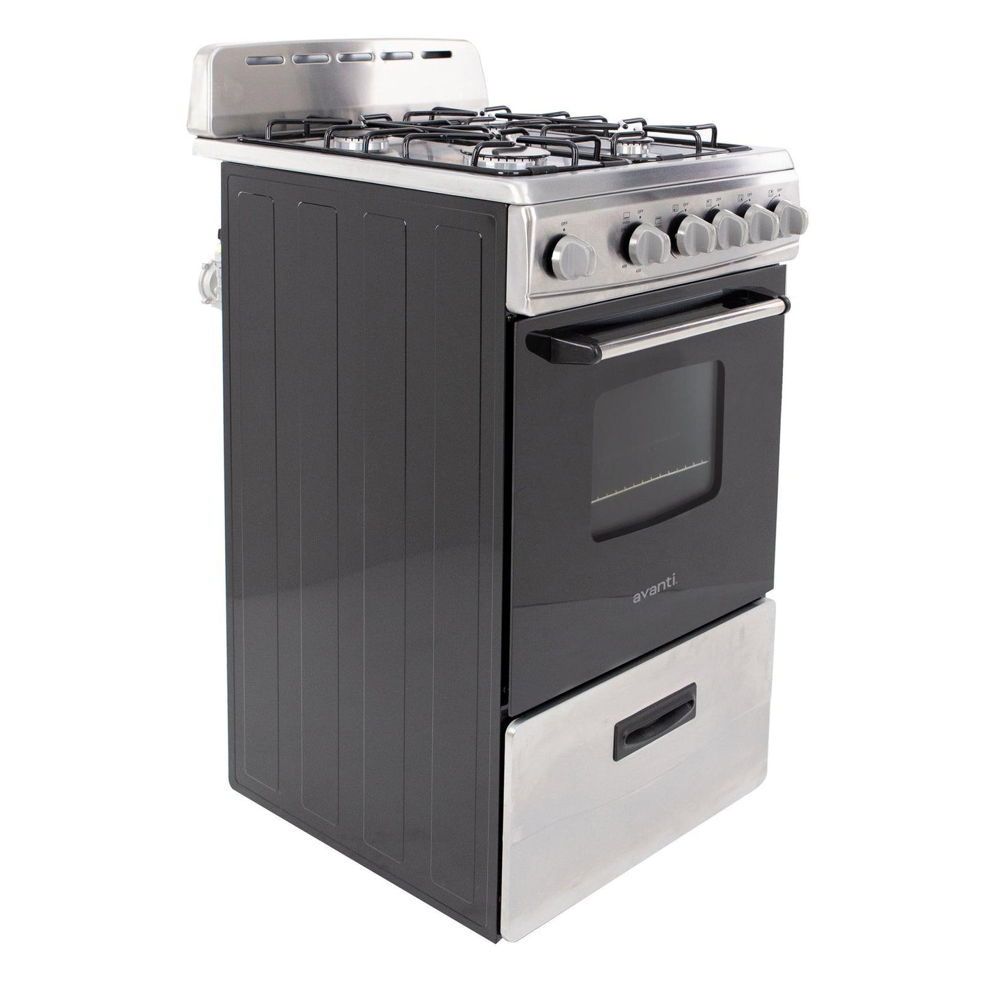 Avanti 20" Compact Gas Range Oven - White / 2.1 cu. ft.