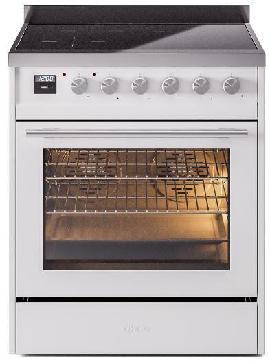 Professional Plus II 30 Inch Electric Freestanding Range in White with Trim