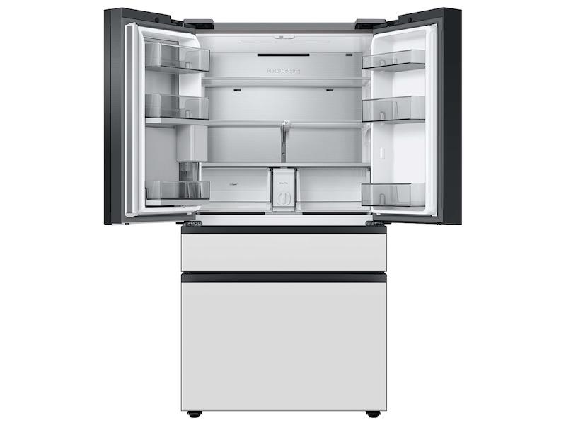 Bespoke 4-Door French Door Refrigerator (23 cu. ft.) with Beverage Center™ in White Glass