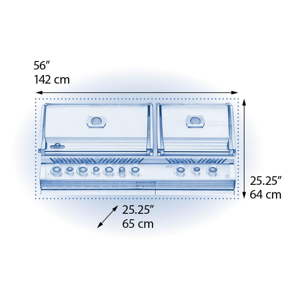 Built-in Prestige PRO 825 RBI with Infrared Bottom and Rear Burners , Propane, Stainless Steel