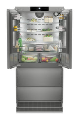 Combined refrigerator-freezer with BioFresh and NoFrost for integrated use