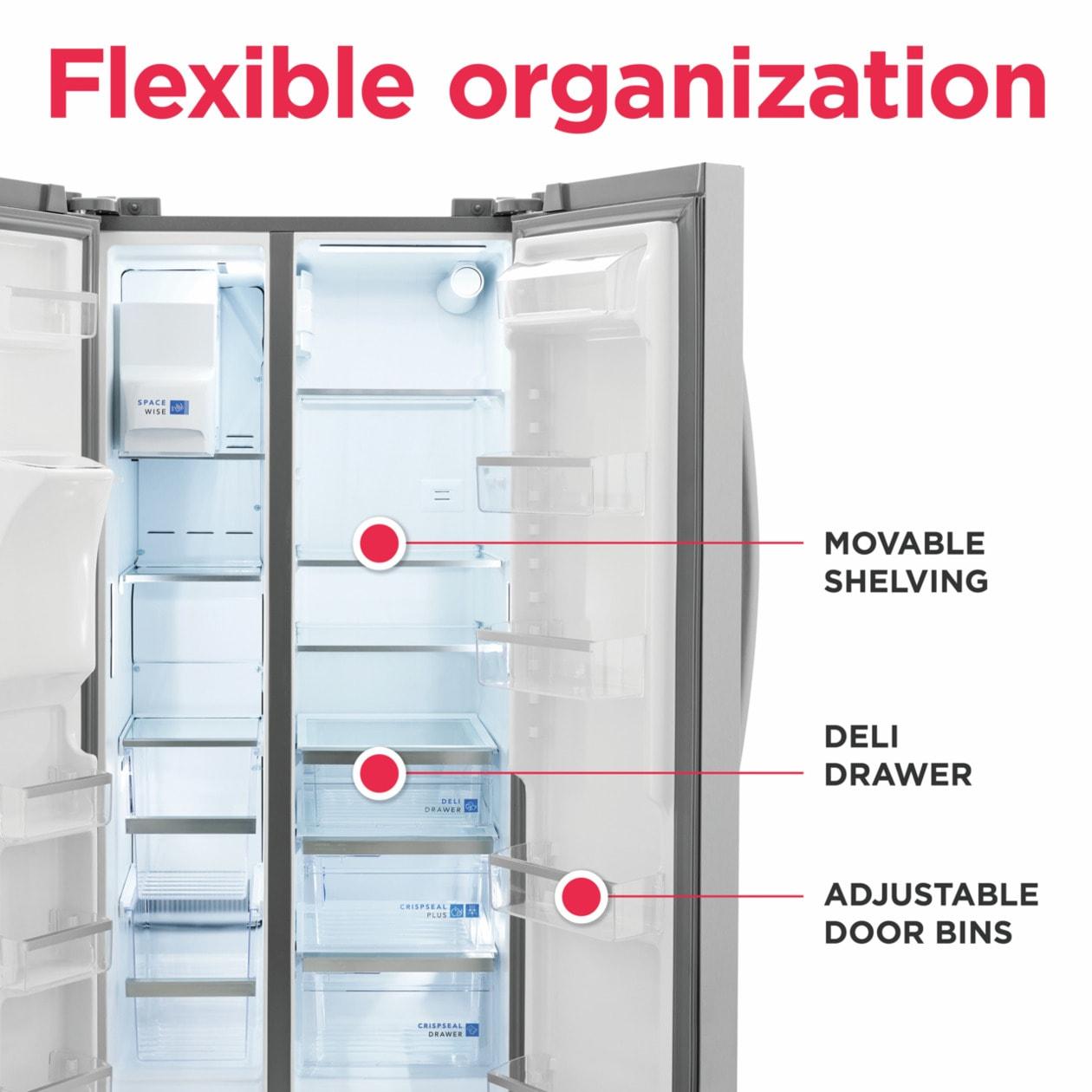 Frigidaire Gallery 22 Cu. Ft. 33" Standard Depth Side by Side Refrigerator