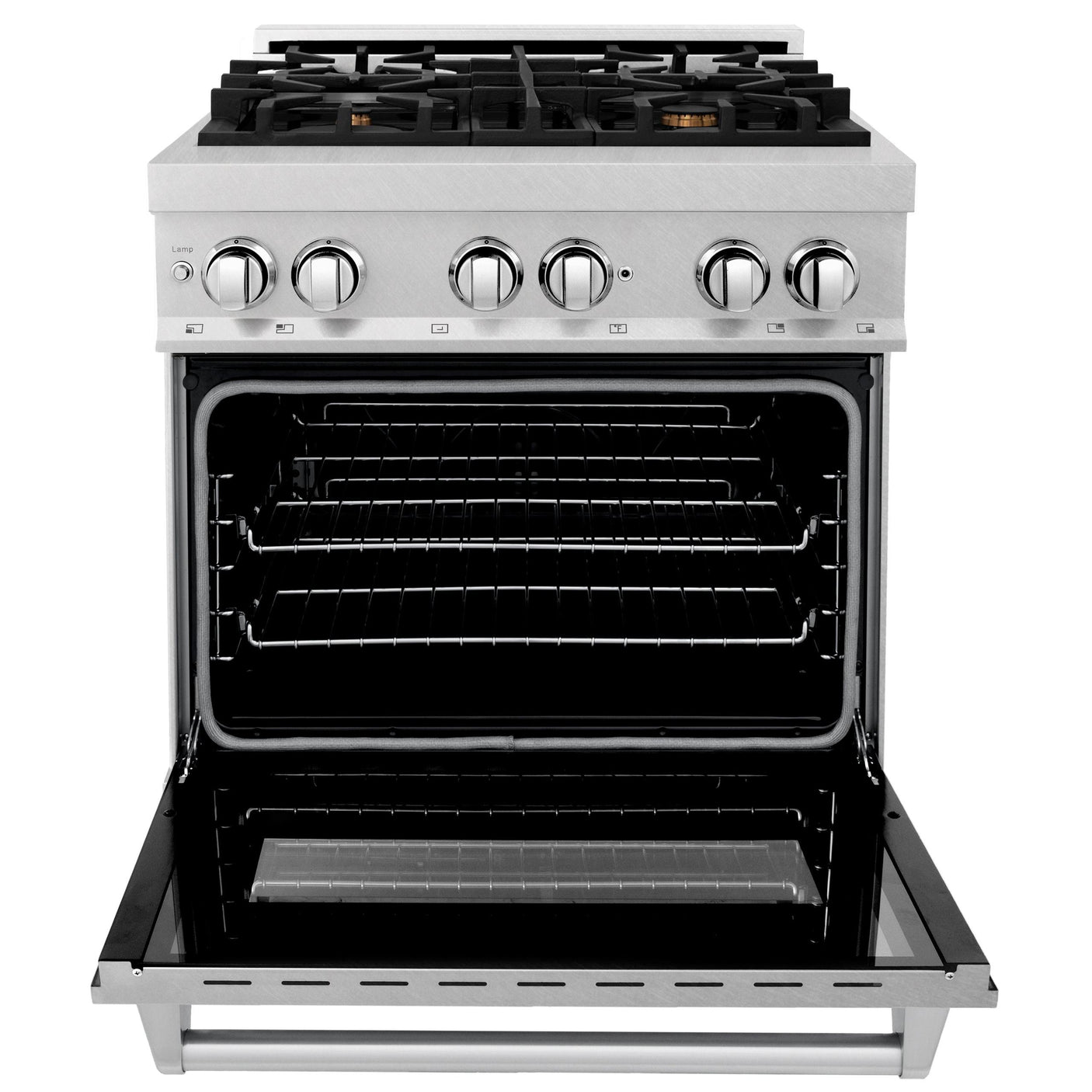 ZLINE 30 in. 4.0 cu. ft. Dual Fuel Range with Gas Stove and Electric Oven in All DuraSnow Stainless Steel with Color Door Options (RAS-SN-30) [Color: White Matte]