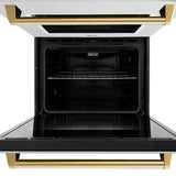 ZLINE 30" Autograph Edition Double Wall Oven with Self Clean and True Convection in DuraSnow Stainless Steel (AWDSZ-30) [Color: Gold]