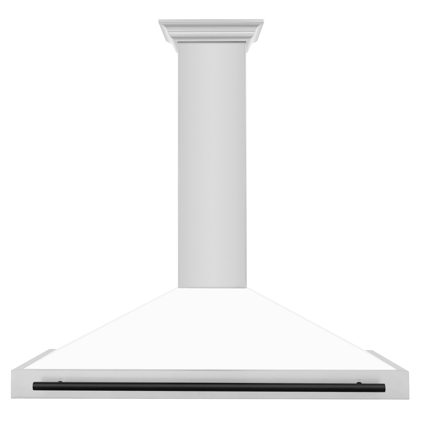 ZLINE 48 in. Autograph Edition Convertible Stainless Steel Range Hood with White Matte Shell and Champagne Bronze Accents (KB4STZ-WM48-CB) [Color: Matte Black Accents]