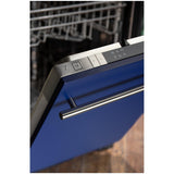 ZLINE 18 in. Compact Top Control Dishwasher with Stainless Steel Tub and Modern Style Handle, 52 dBa (DW-18) [Color: Blue Matte]