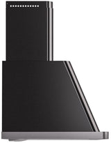 Majestic 48 Inch Glossy Black Wall Mount Convertible Range Hood