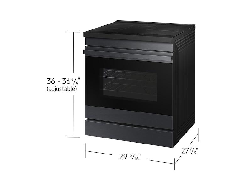 Bespoke 6.3 cu. ft. Smart Slide-In Induction Range with Ambient Edge Lighting™ & Air Sous Vide in Matte Black Steel