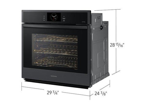 30" Single Wall Oven with Steam Cook in Matte Black