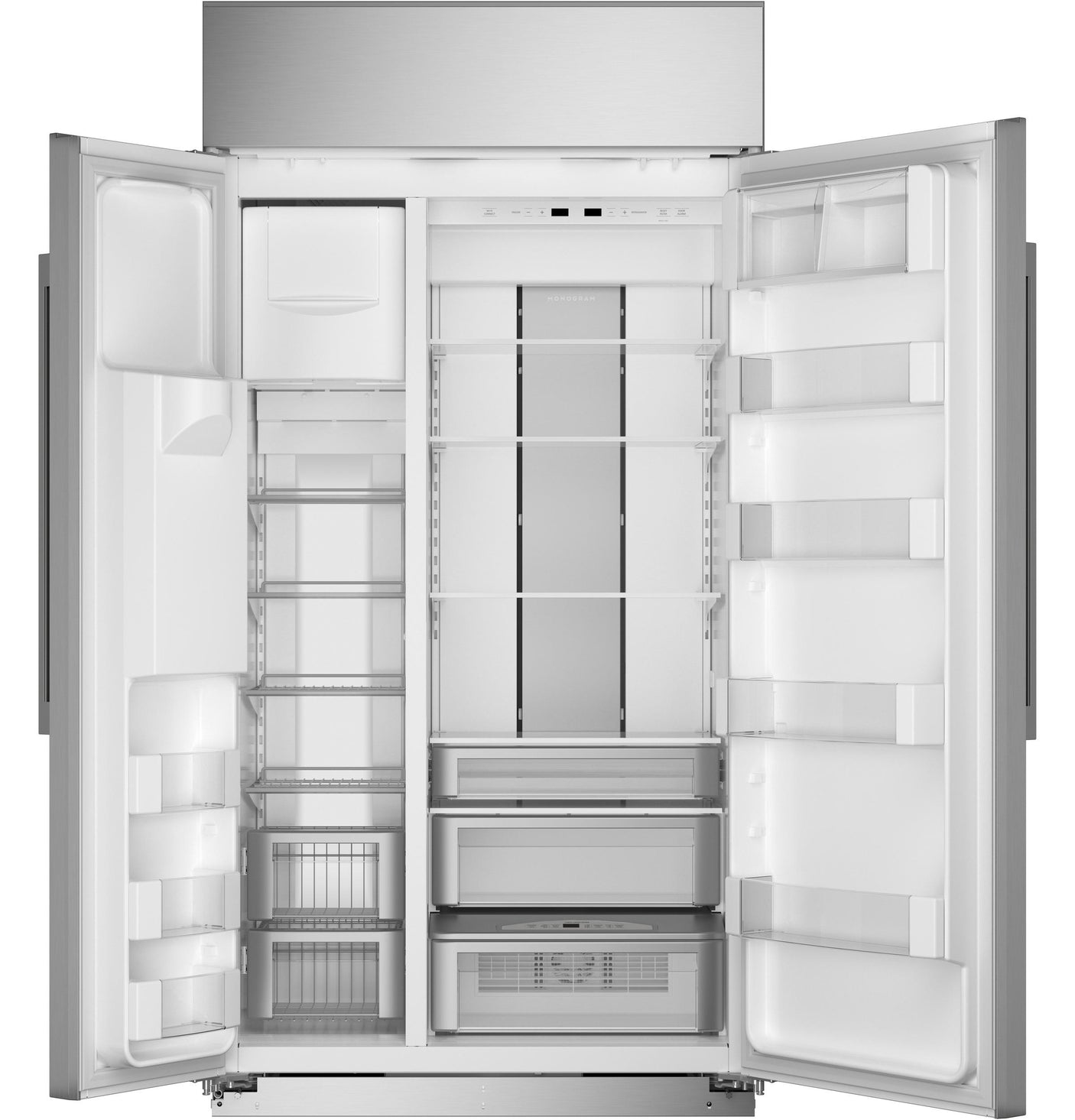 Monogram 42" Smart Built-In Side-by-Side Refrigerator with Dispenser