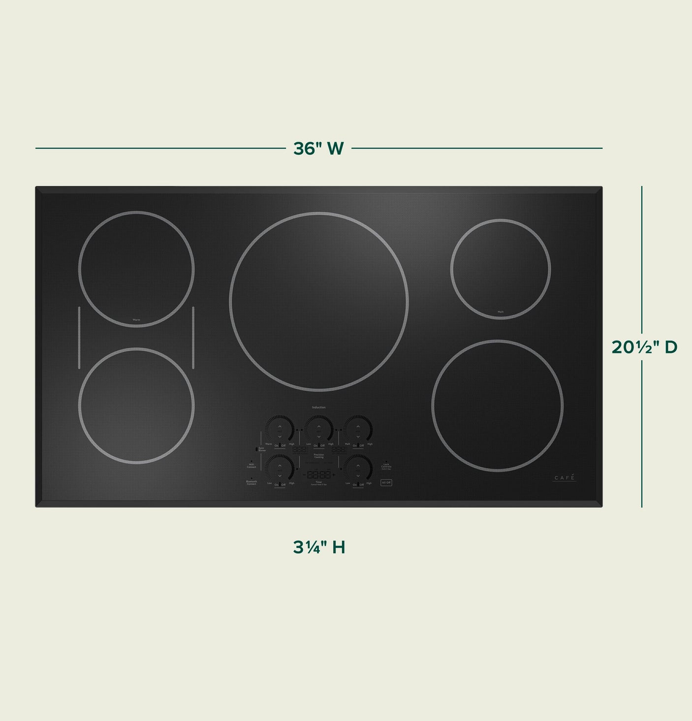 Café™ Series 36" Built-In Touch Control Induction Cooktop