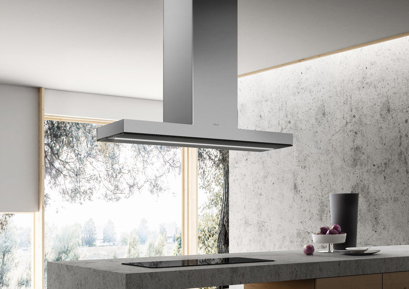 HAIKU IS Island Range Hood 48" wide - 600CFM