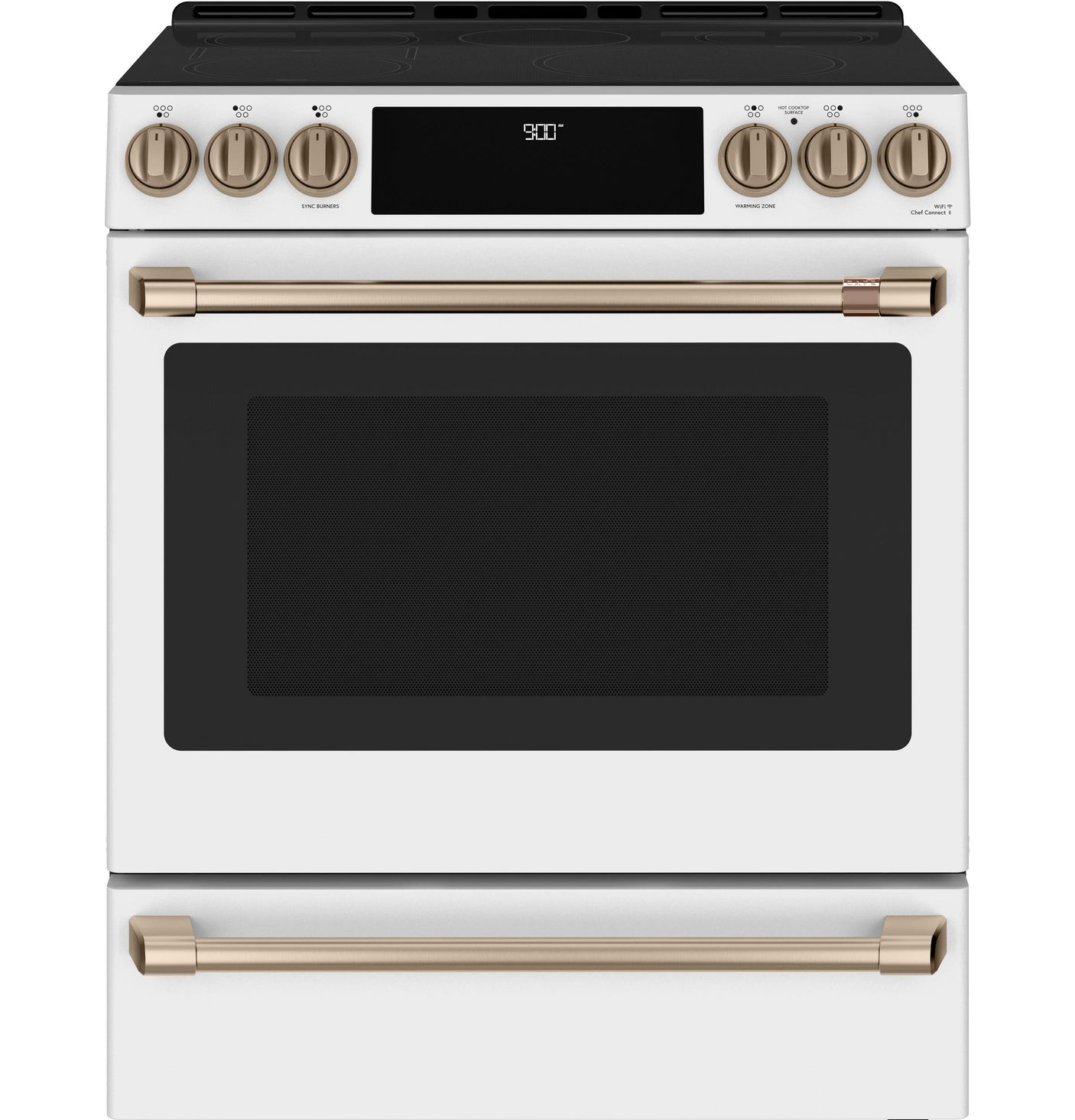 Café™ 30" Smart Slide-In, Front-Control, Induction and Convection Range with Warming Drawer