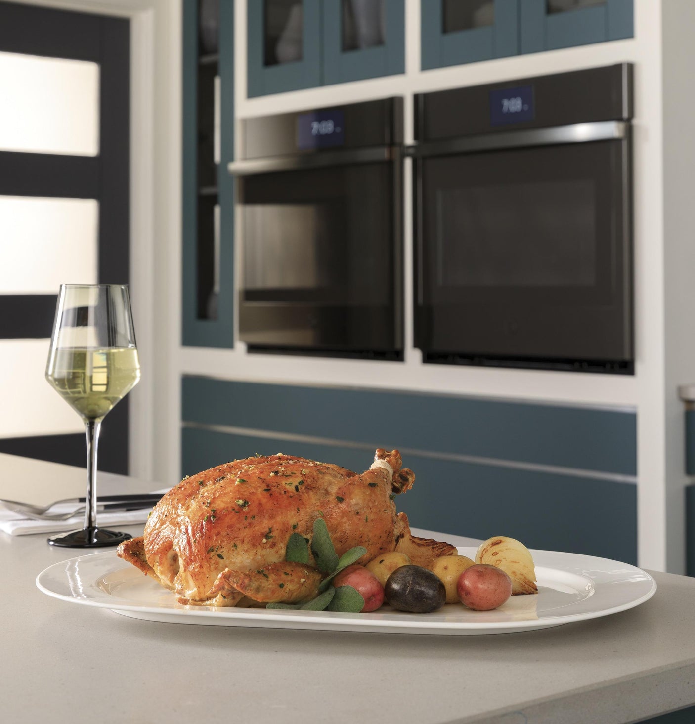 GE Profile™ 30" Smart Built-In Convection Double Wall Oven with No Preheat Air Fry and Precision Cooking